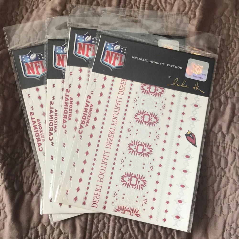 Arizona Cardinals Metallic Jewelry Tattoos